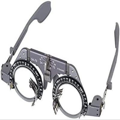CFDZCP Professional Optical Trial Frame, Adjustable PD 54-70mm Titanium Optic Trial Eye Optometry Test Optician Adjustable Temple Length And Nose Rest