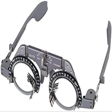 CFDZCP Professional Optical Trial Frame, Adjustable PD 54-70mm Titanium Optic Trial Eye Optometry Test Optician Adjustable Temple Length And Nose Rest
