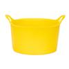 Amtech - Flexi Tub for Carrying Water, Soil, Bricks, Super Strong Reinforced Handles, Home DIY, Durable and Long Lasting, Heavy Duty, Cold Resistant (Yellow) (14L) view 1