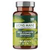 Lions Mane 2000mg with Black Pepper 180 Capsules - 6 Months Supply of High Strength Lions Mane from Beauty & Co Brand, 1 Capsule = 1 Serving, Vegan, Made in The UK. view 1