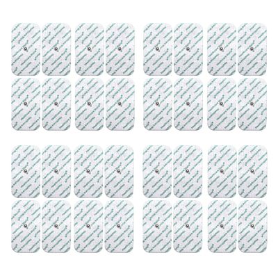 Healthcare World TENS Electrode Pads 5x10cm(32-Pack)- Self-Adhesive with 3.5mm Stud Connection for Muscle Stimulation & Pain Relief, Compatible with Beurer, Sanitas, Boots, Kinetik TENS Devices