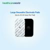 Healthcare World TENS Electrode Pads 5x10cm(32-Pack)- Self-Adhesive with 3.5mm Stud Connection for Muscle Stimulation & Pain Relief, Compatible with Beurer, Sanitas, Boots, Kinetik TENS Devices view 2