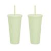 BargainsMania Sofft Touch Textured Soda Cup 650ml - Green - Enjoy a Cold Drink In This Textured Coloured Sofft Touch Soda Cup 650ml - Pack of 2 view 1