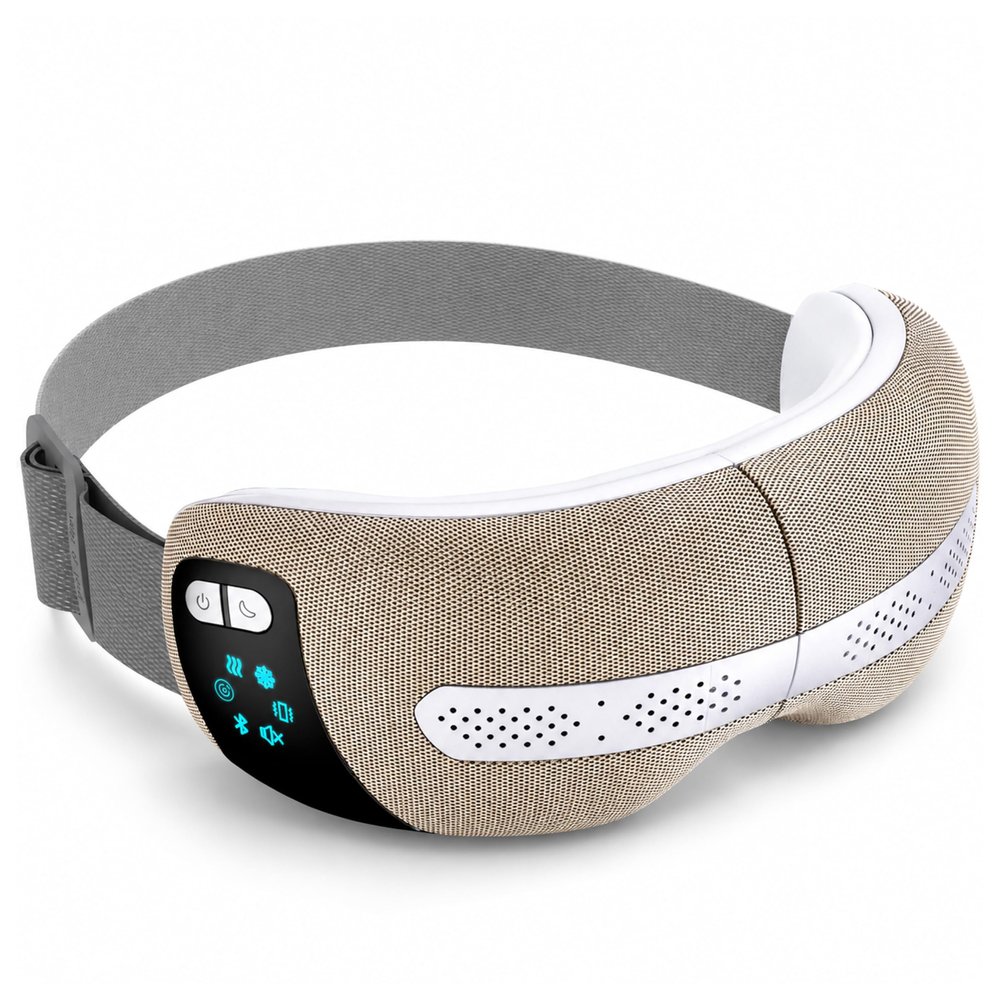 SereneLife Smart Eye Massager with Heat and Cooling, Compression, Vibration, Music, Wireless Heating Mask