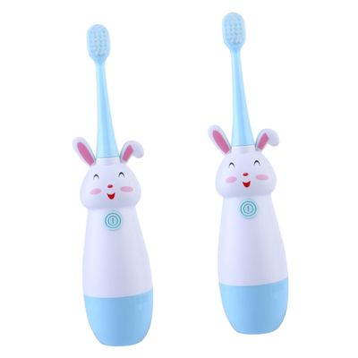 minkissy 2 Sets Sonic Toothbrush for Boys and Girls Baby Electric Toothbrush Fun Cartoon Shape Safe Soft Bristles Non-Slip Comfortable to Hold