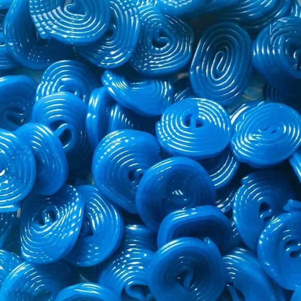 Blue Raspberry Wheels 1 Kilo Bulk Bag 1KG Assorted Sweet Pick and Mix for Parties, Gifts, and Sharing by Candy Hive