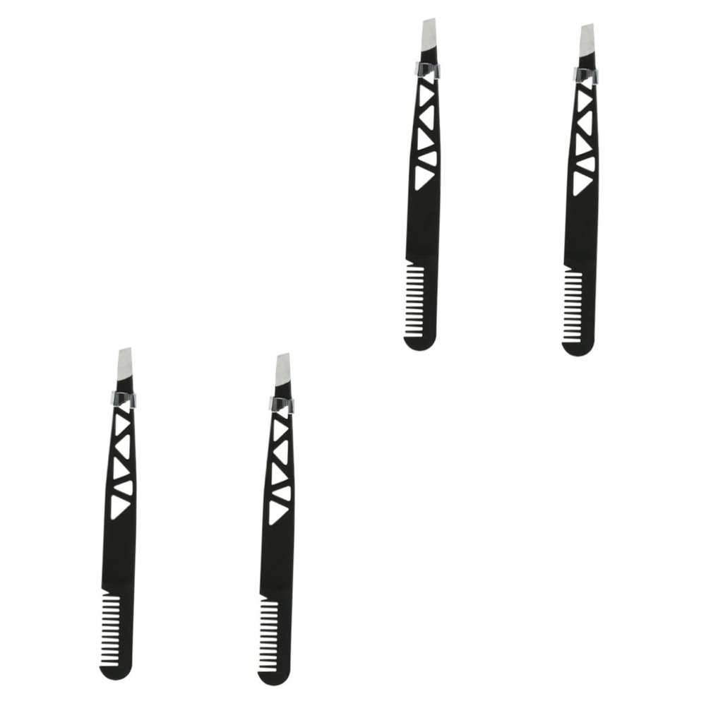 Didiseaon 4pcs Dual-use Eyebrow Tweezer for Brow Grooming Kit Makeup Tool for Shaping Makeup Accessories for Women