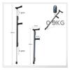 ZURBAQD Underarm Crutches, Crutches for Adults, Medical Crutches with Comfy Handle, Retractable Lightweight Walking Stick (Grey) (Blue) Warm as ever view 2
