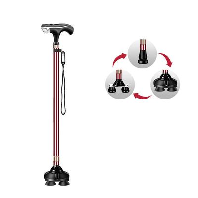 Walking Cane with LED Light and Ergonomic Handle 10 Adjustable Height Levels Crutch Warm as ever
