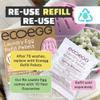 Ecoegg Spring Blossom Refillable Laundry Egg & Dryer Balls. Eco Detergent Replacement. Non Bio, no enzymes, phosphates. 70 Washes. Dryer Balls Reduces Drying Time. view 4