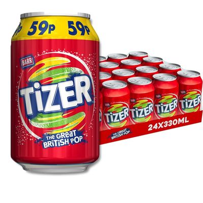 Bar Tizerr PM 24 x 330ml - Sparkling Mixed Flavour Soft Drink with Sugar & Sweeteners