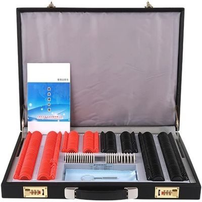 CFDZCP Optometry Kit Case 266 Pcs Plastic Rim Eye Test Glasses Set Includes Aluminum Case  Optometry Optician, Optical Trial Lens SetEye Protection Accessories