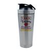 Getagift I Am a Teaching Assistant Whats Your Superpower?, Best Teacher Gift, 500ml Aluminium Shaker Bottle for Supplement Shakes - Easy Clean, Durable Cup. (Silver) view 1