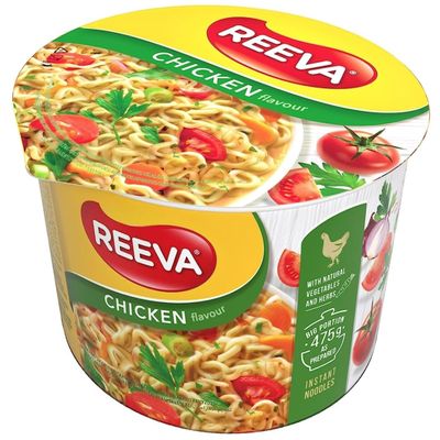 Reeva Instant Chicken Noodles Pot 75g - Pack of 5