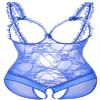 AIBINGGE Sexy Lace Bodysuit Lingerie for Women, One Piece, Black, Blue, XL view 1
