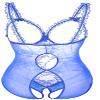AIBINGGE Sexy Lace Bodysuit Lingerie for Women, One Piece, Black, Blue, XL view 2