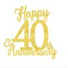 veegood Happy 40th Anniversary Cake Toppers - 40th Wedding Anniversary Decorations, 40th anniversary cake topper, 40th Anniversary Party Decorations Golden Double Sided Glitter Forty, 40 Years view 4