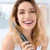 Electric Toothbrush, Rechargeable Toothbrush with 8 Brush Heads, IPX7 Waterproof Design, 6 Cleaning Modes, Fast Charge 4 Hours Last 30 Days, for Women Men (Black, 22x2.5x2.5cm) view 2