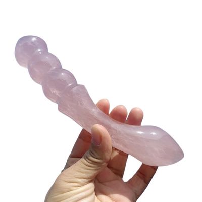 Natural Stone Natural Cherry Blossom Pink Quartz Stick,Powder Crystal Quartz(Size:1pc)