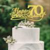 Veegood Happy 70th Anniversary Cake Topper - Wedding Anniversary Decorations, Party Decorations for Seventy Years view 1