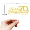 Veegood Happy 70th Anniversary Cake Topper - Wedding Anniversary Decorations, Party Decorations for Seventy Years view 2