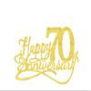 Veegood Happy 70th Anniversary Cake Topper - Wedding Anniversary Decorations, Party Decorations for Seventy Years view 4