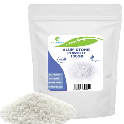 Alum Powder (Potassium Alum)  100 GR - 100% Natural | Ideal for formulating deodorants, Body Care and Aftershave Products.