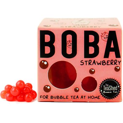 Strawberry Fruit Juice Filled Popping Boba for Bubble Tea and Dessert Toppings | 150g 3 Servings | Vegan | By THE TEASHED