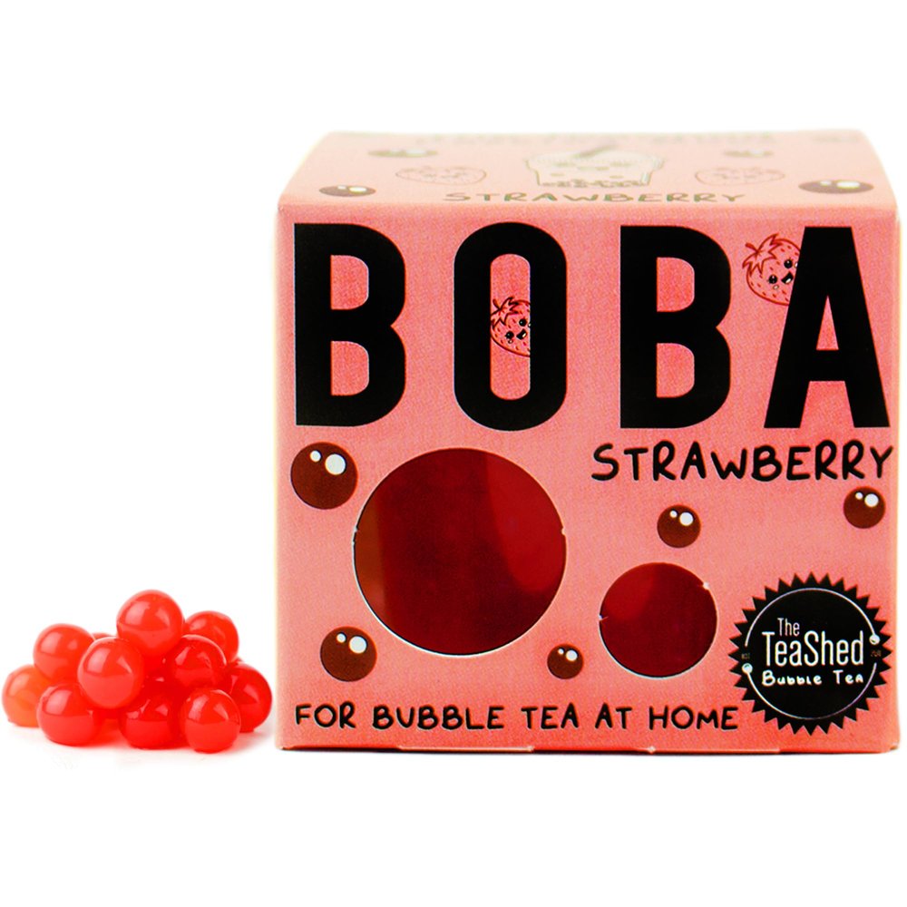 Strawberry Fruit Juice Filled Popping Boba for Bubble Tea and Dessert Toppings | 150g 3 Servings | Vegan | By THE TEASHED