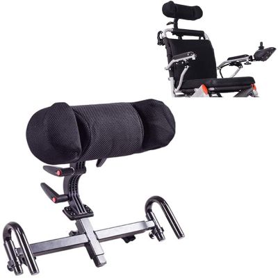 CAFIEDR Wheelchair Headrest Neck Support, Wheelchair Headrest Neck Support Comfortable Seat Back Cushion Pillow Adjustable Wheelchairs Pillow,Aluminum Alloy