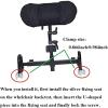 CAFIEDR Wheelchair Headrest Neck Support, Wheelchair Headrest Neck Support Comfortable Seat Back Cushion Pillow Adjustable Wheelchairs Pillow,Aluminum Alloy view 2