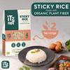 iTz noT jusT Sticky Rice (Pack of 6, 200g Each) Ready Cooked, Shirataki, Moyu, Konjac Plant Fibre Pasta, Low Carb, & No Added Preservatives, Healthy, Gluten Free, Gut Health. 100% Natural view 3