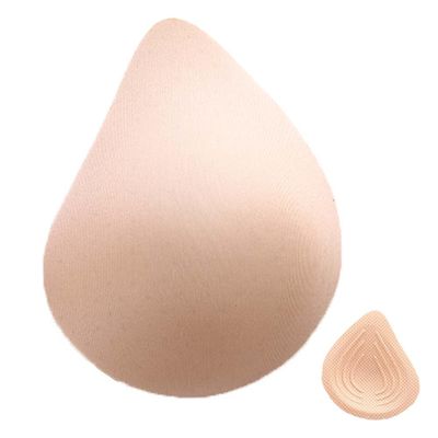 NARCISA 1 Piece Cotton Ventilated Breast Sponge Mastectomy Breast Prosthesis Breast Shaped Bra Insert, Spiral Type (Left), XL