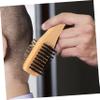 BELLIFFY Double-sided Small Beard Brush with Natural Boar Bristles and Beech Wood Handle, Two-in-one Mustache and Beard Grooming Brush for Mens Facial Hair Care and Styling, Barber view 3