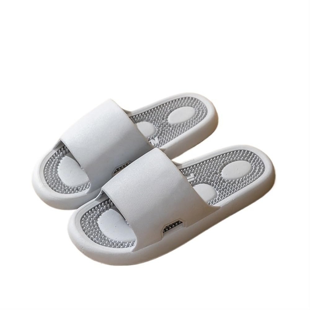 1 Pair Foot Massage Slippers Plantar Fasciitis Pain Relief Foot Massager Women Men Reflexology & Acupressure Massage Sandals Non-Slip Home Shower Shoes(Color:Grey,Size:40/41 EU)