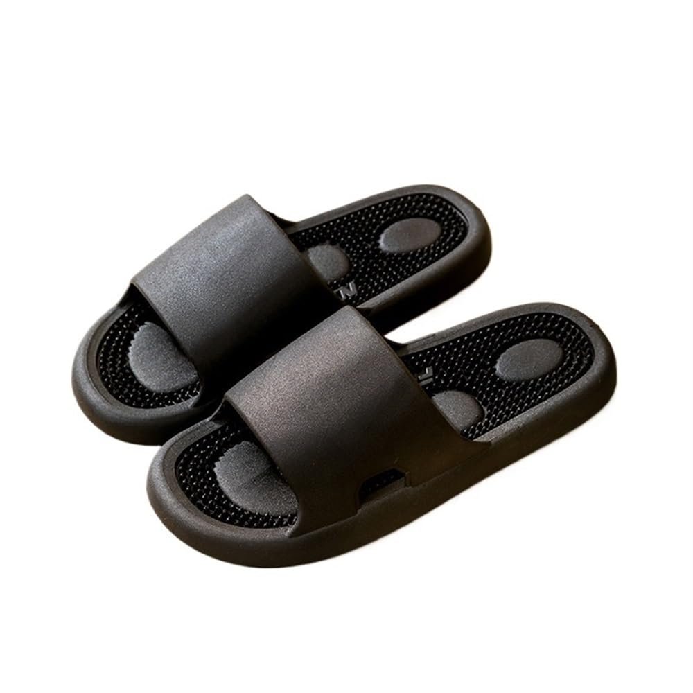 1 Pair Foot Massage Slippers Plantar Fasciitis Pain Relief Foot Massager Women Men Reflexology & Acupressure Massage Sandals Non-Slip Home Shower Shoes(Color:Black,Size:42/43 EU)