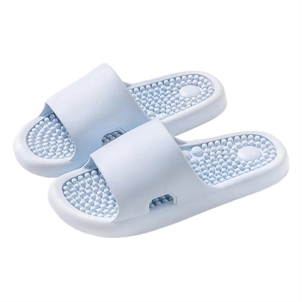 Acupressure Massage Slippers Plantar Fasciitis Pain Relief Foot Massager Reduce Feet Neuropathy Pain Relief and Tension Gift for Men Women(Color:Blue,Size:38/39 EU)