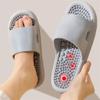 Acupressure Massage Slippers Plantar Fasciitis Pain Relief Foot Massager Reduce Feet Neuropathy Pain Relief and Tension Gift for Men Women(Color:Blue,Size:38/39 EU) view 2