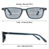 ABETOS Sun Readers Tinted Reading Glasses UV400 Full Lens Blue Light Blocking Retro Fashion Reading Sunglasses for Men Women 1.0+ 1.5+ 2.0+ 2.5+ 3.0+, BlackClear&Brown 2.0 view 2