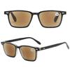 ABETOS Sun Readers Tinted Reading Glasses UV400 Full Lens Blue Light Blocking Retro Fashion Reading Sunglasses for Men Women 1.0+ 1.5+ 2.0+ 2.5+ 3.0+, BlackClear&Brown 2.0 view 3