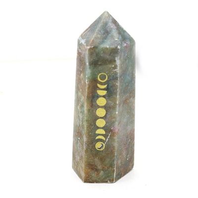 ICXLPMC Natural Opal Crystal Hexagonal Pillar Polished Gem Point Wand Engraved Rune Divination 1 Piece Beautiful Natural Crystal Stone QINTINYIN Home Collections