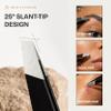 Beauty Power Professional Ultra-Precision Slant Tweezers for Women Facial Hair - German Stainless Steel, Tweezers for Men & Women, Black Eyebrow Tweezer for Ingrown Hair - Black view 2