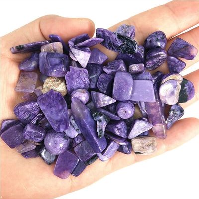 ICXLPMC 50g 9-12mm Natural Tumbled Charoite Quartz Crystal Stone SpecimenNatural Quartz Crystals QINTINYIN Home Collections