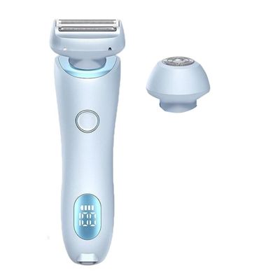 2024 New silkglide pro, Wet & Dry BeautyGlide Pro Bikini Trimmer for Women, Livora Electric Razor, for Shave Legs, Underarms, Face, Bikini Area(Color:Blue)