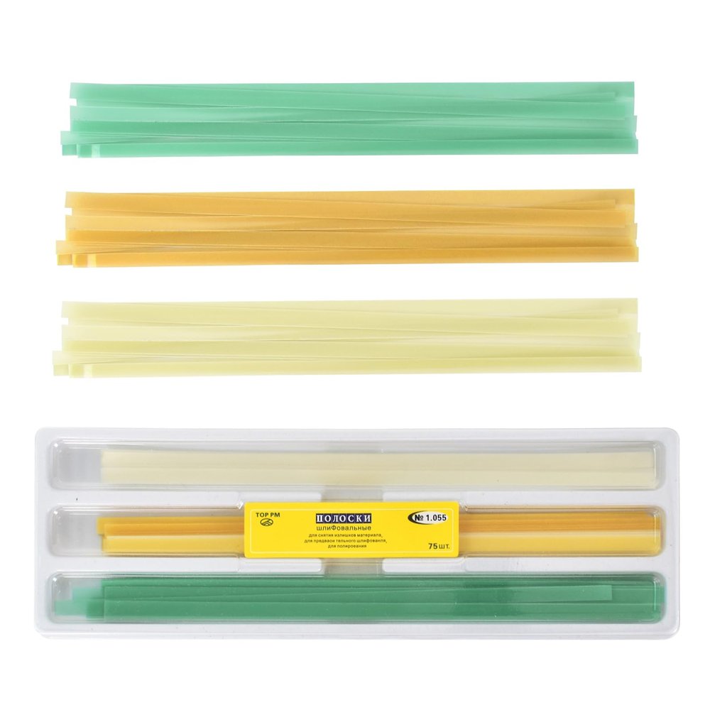 75 Abrasive Dental Polishing Strips - 4 x 145mm Dental Sandpaper Bright Contour Tool Kit for Teeth Whitening