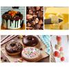 PLABNK 100W Chocolate Tempering Machine(Capacity: 400ML), 0~80 Adjustable, One-Touch Switch/Rotary Button, Portable Handle, Melting Chocolate/for Cream Cake Cookie Donut,White view 2