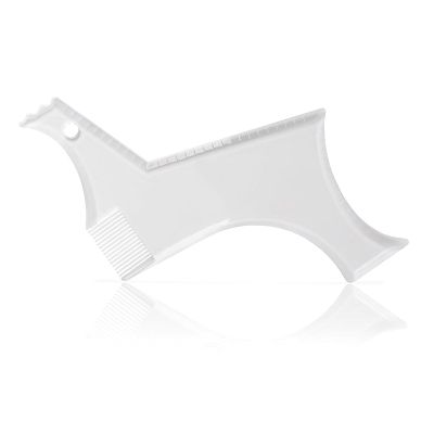 One Piece Transparent Beard Shaper Template Symmetric Lines Beard Shaping Tool Line Up Facial Hair Hairline Template for Trimmer Hair Clipper