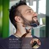 One Piece Transparent Beard Shaper Template Symmetric Lines Beard Shaping Tool Line Up Facial Hair Hairline Template for Trimmer Hair Clipper view 4