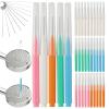Shower Head Cleaning Brush for Small Hole, Multifunctional Shower Head Cleaner Tool Anti-Clogging Nozzle with Storage Boxes, Showerhead Cleaner Picks for Household Bathroom, 30 Pcs view 1