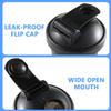 Protein Shaker Bottle with Stainless Steel Mixing Ball, Protein & Supplement Shaker Bottle, Leak Proof Flip Flop Lid Shake Bottle Mixer, BPA Free Protein Shake Bottle 400ml (Orange) view 3